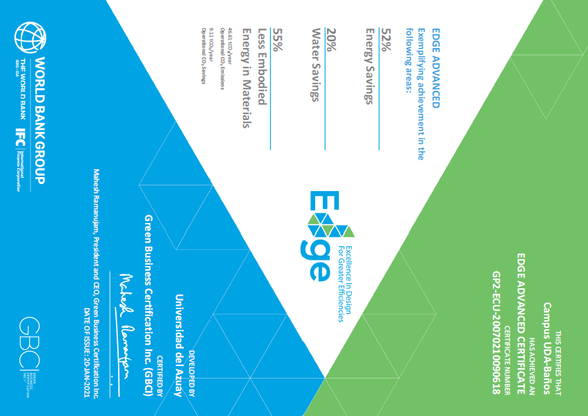 Certificado EDGE (ejemplo).