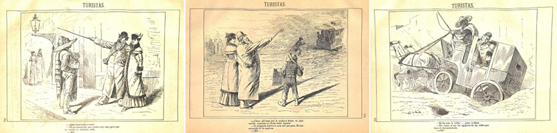“Turistas”, La Patria Ilustrada, 8 de diciembre de 1884, Biblioteca Miguel Lerdo de Tejada, shcp.