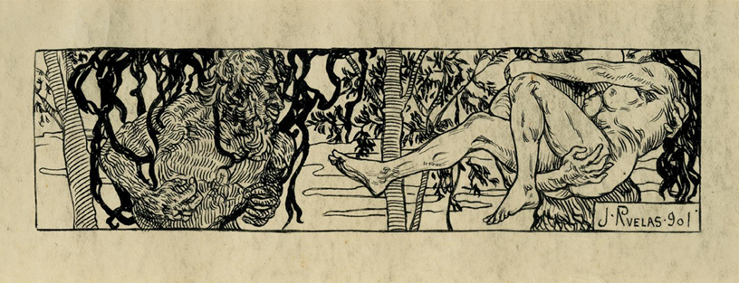 Julio Ruelas, El rapto, 1901, Colección Andrés Blaisten. 