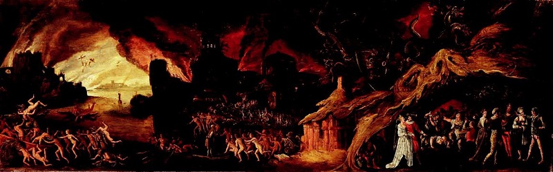 Jacob Isaacsz van Swanenburg, El juicio final y los siete pecados capitales, 1600-1638, &oacute;leo sobre madera, Rijksmuseum, &Aacute;msterdam. Disponible en https://www.rijksmuseum.nl/en/collection/SK-A-730 (consultado el 6 de abril de 2020).