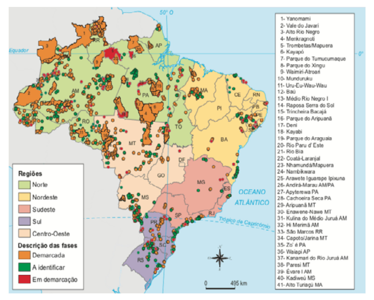 Figura 1. Povos e terras indgenas no Brasil