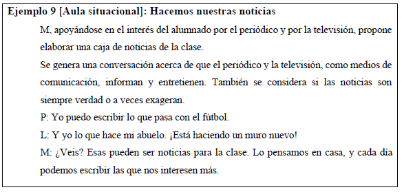 Ejemplo 9 – Aula situacional