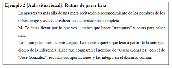 Ejemplo 2 – Aula situacional