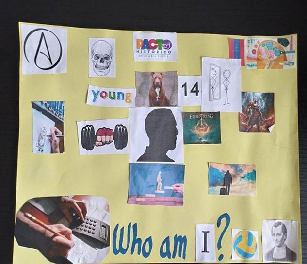 Ejemplo de elaboraci�n de collage en f�sico de uno de los estudiantes