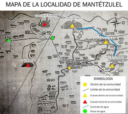 Mantetzulel. Mapa realizado por los habitantes (Mantetzulel, 2016)