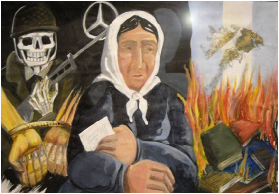 Pintura realizada por Patricia Occhiuzzi junto a vecinos de La Matanza en el marco del programa Arte e Historia 