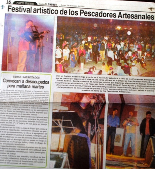 Noticia grfica sobre festival de Pescadores Artesanales