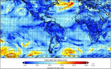 Presi�n atmosf�rica en superficie normalizada de Sudam�rica Tropical para el 1 de marzo de 2019 a las 13:00 h (Ecuador continental). Informaci�n obtenida de los rean�lisis ERA-Interim. Mapa elaborado por MSc Francisco Javier M�ndez Bravo.