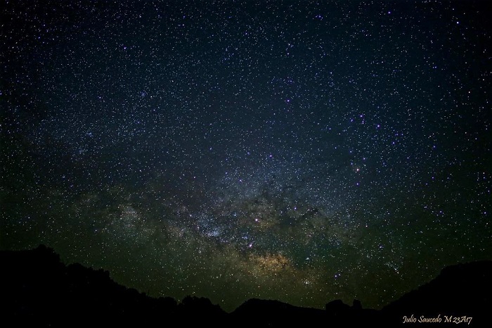 Noche estrellada. Imagen tomada por el astr&oacute;nomo Julio Saucedo (DIFUS-UNISON)
							.
