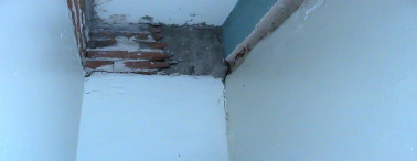 Muro agrietado, ya resanado. Fuente, archivo personal (2012)