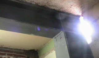 Relleno de mortero expansivo y acabados anticorrosivos. Fuente, archivo personal (2012)