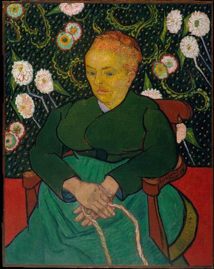 Pintura al leo de Vincent van Gogh “La Berceuse”, en donde se emplearon pigmentos de “Verde esmeralda”.