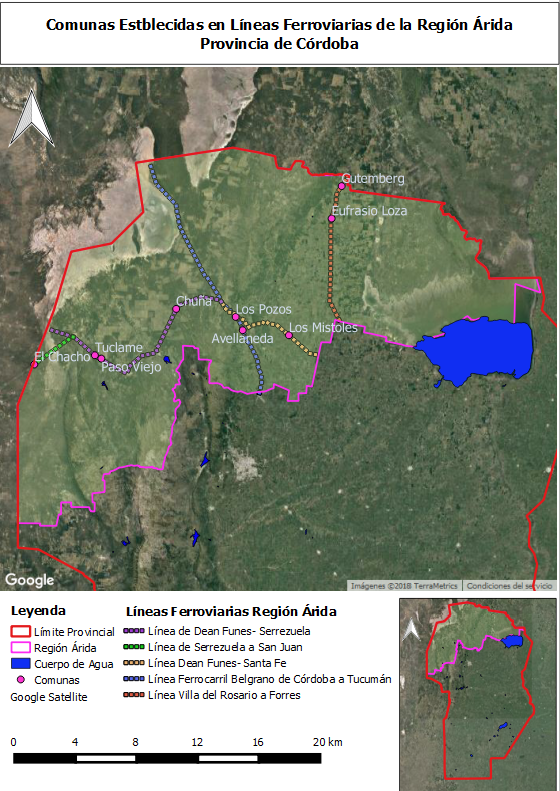 Ramales ferroviarios que atraviesan las comunas de la regi�n �rida.