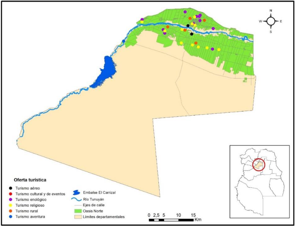 Turismo en el departamento Rivadavia. Provincia de Mendoza