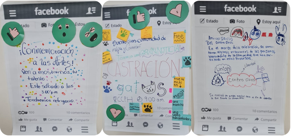 Fotograf�as de las noticias discutidas durante los talleres 2022