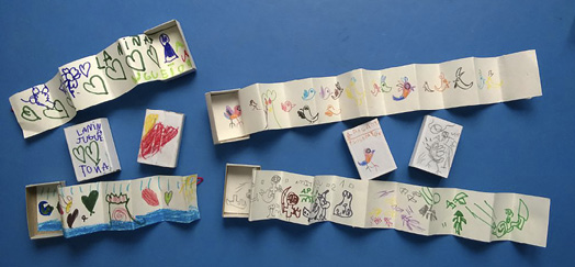 Algunos cuentos realizados en cajas de fsforos.