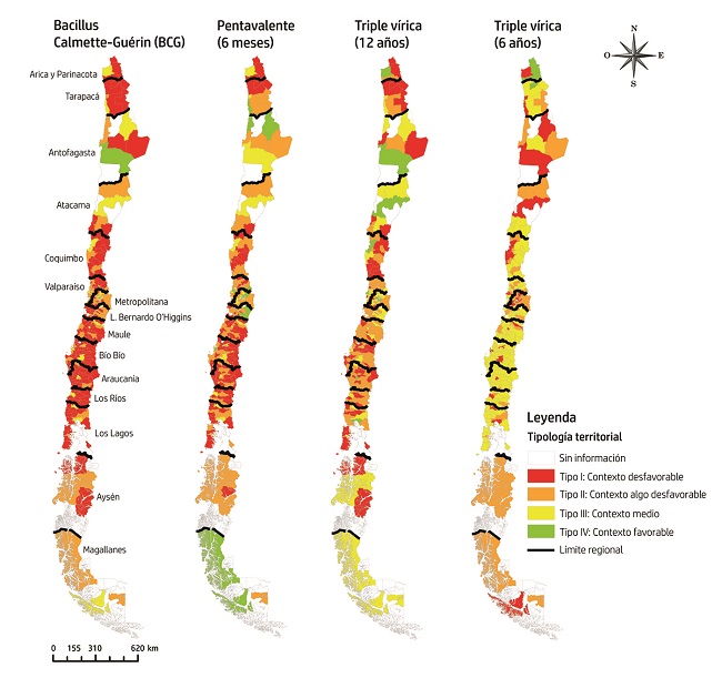 Categorizaci&oacute;n de los territorios comunales de Chile a partir de an&aacute;lisis de k-medias para el c&aacute;lculo del contexto de vida de ni&ntilde;os hasta 6 a&ntilde;os, seg&uacute;n cuatro vacunas bajo estudio. Chile, 2009-2012