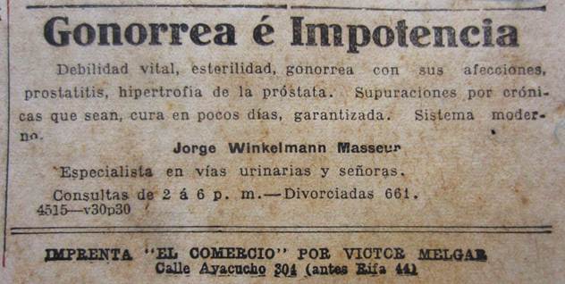Anuncio de Jorge Winkelmann.