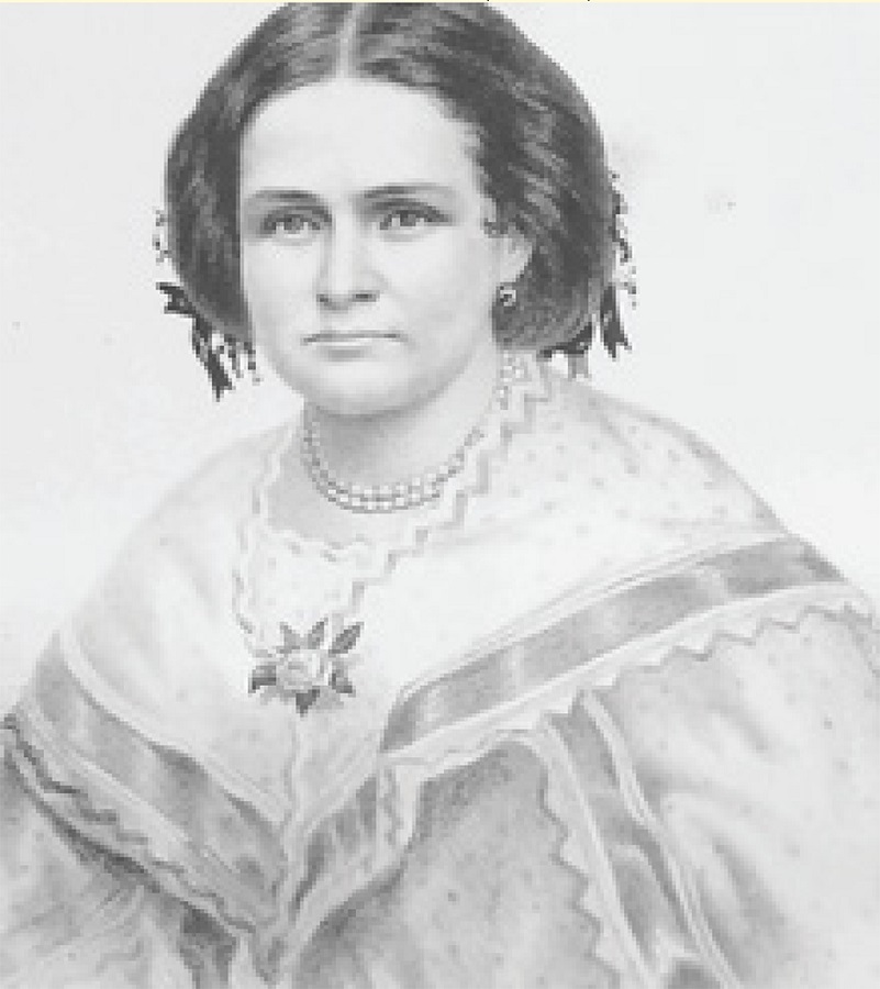 Photographic insert of Maria Velluti in A viúva das Camélias (1859)
