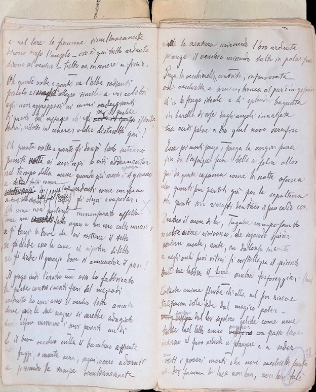 P�gina manuscrita de algumas estrofes da sec��o In Pulvis (f. 27v)