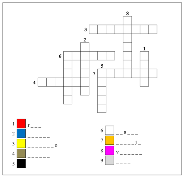 Resolver as seguintes palavras-cruzadas com as pistas fornecidas (elabora&ccedil;&atilde;o pr&oacute;pria atrav&eacute;s do processador de texto do Microsoft Office Word&reg;)