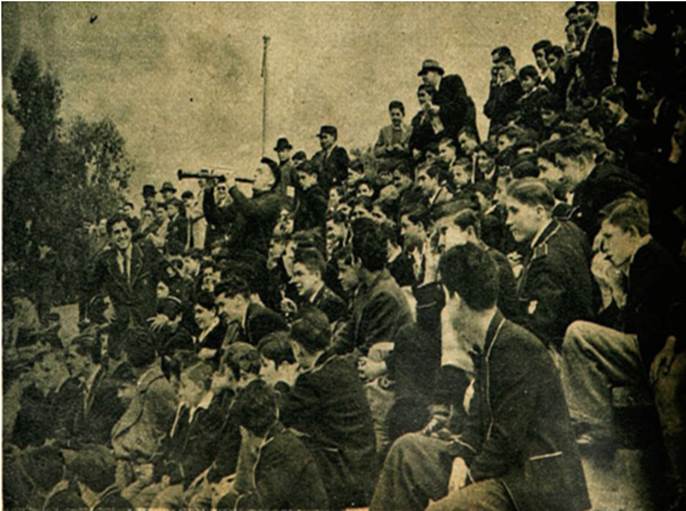 Barra del Colegio Salesianos en el Torneo de Atletismo Escolar