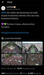 Um milho de mulheres no 8M