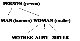 Hypernyms and hyponyms (Hipernimos e hipnimos)