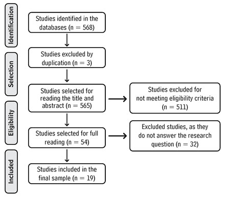Schematic of study selection process. Belo Horizonte-MG, Brazil, 2019