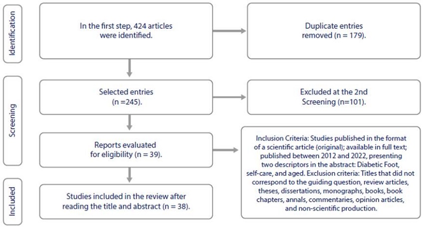 Descriptor Flowchart of the Results Obtained from the Search Strategy, according to the Prisma Strategy.