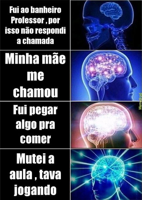 Meme sobre ensino remoto