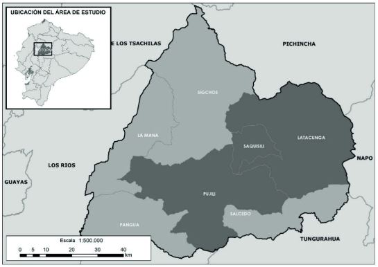 Mapa de ubicaci�n del �rea de estudio