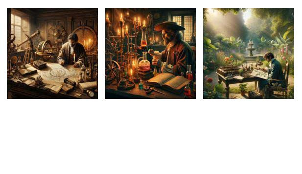 Imagens geradas com o tema “cientista do passado”