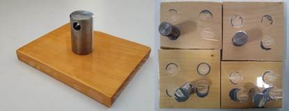 Varnish Adhesion Strength Test Samples and Test Cylinders.