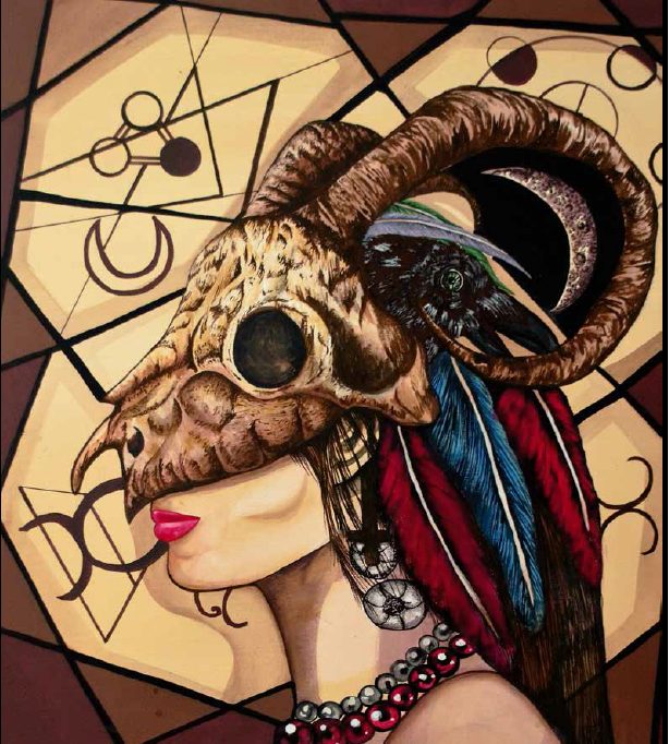 Obra de Dimarc Ayala, &ldquo;Iniciaci&oacute;n&rdquo;. Acr&iacute;lico sobre lienzo, 70 cm x 50 cm, 2016. No soy una construcci&oacute;n social actual. Soy regente de mi ser.