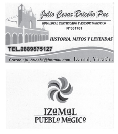 Anverso y reverso de la tarjeta de presentaci�n de Julio Brice�o
