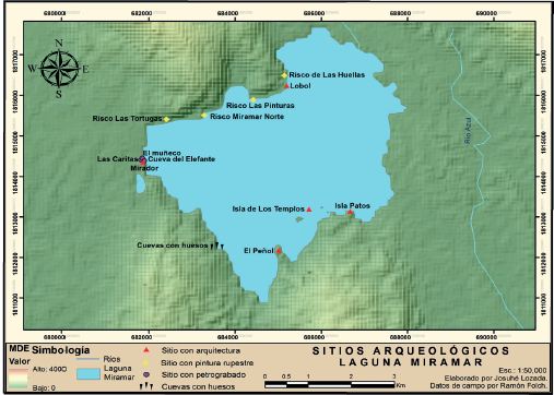 Sitios arqueológicos de Laguna Miramar, Ocosingo, Chiapas