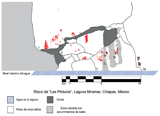 Dibujo de las pinturas del Risco de las Pinturas