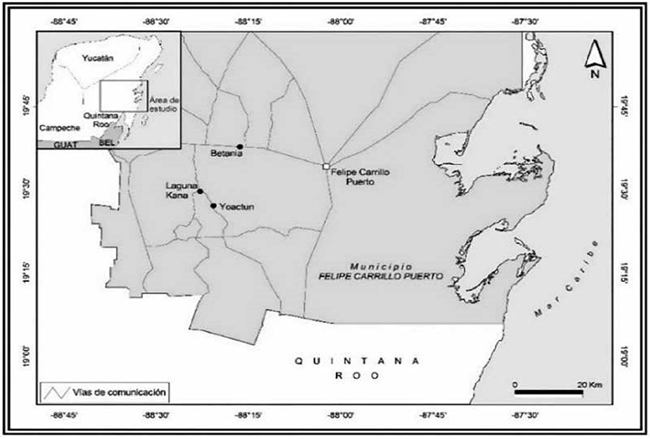 Comunidades de estudio: Betania, Laguna Kan&aacute; y Yoact&uacute;n 
