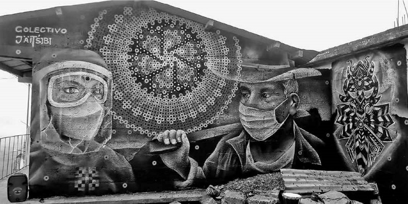 Mural realizado por el Colectivo J&auml;it&rsquo;sibi el 16 de enero de 2021 en San Nicol&aacute;s, Tenango de Doria.