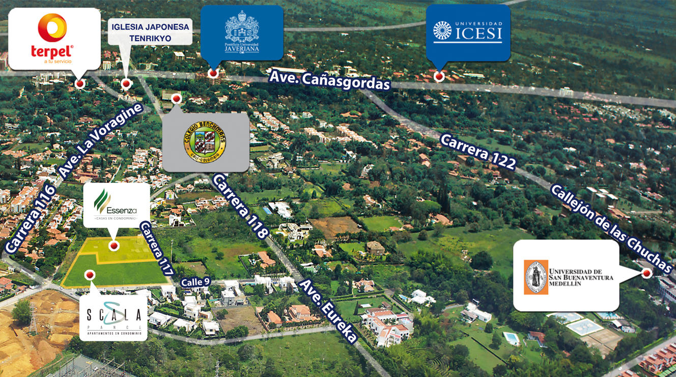 Localizaci&oacute;n del conjunto residencial Scala