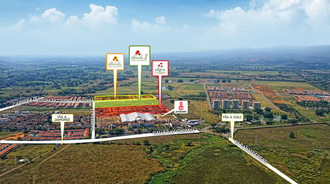 Localizaci&oacute;n del conjunto residencial Alegra