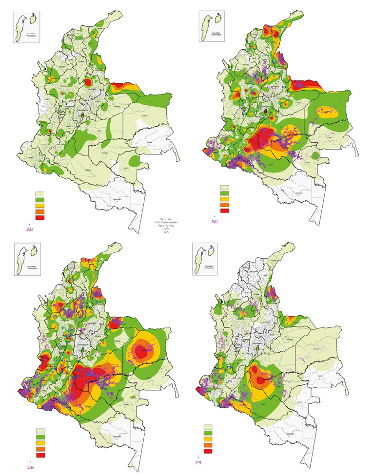Din&aacute;mica multitemporal en la afectaci&oacute;n territorial del conflicto armado en Colombia