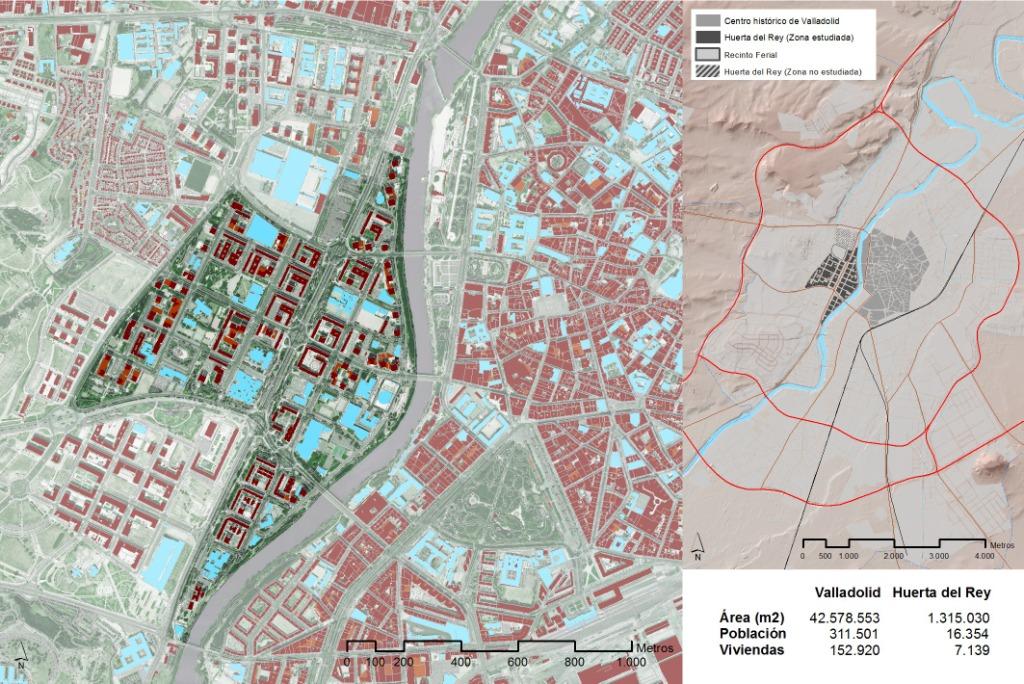 Plano de situación e imagen actual de Huerta del Rey