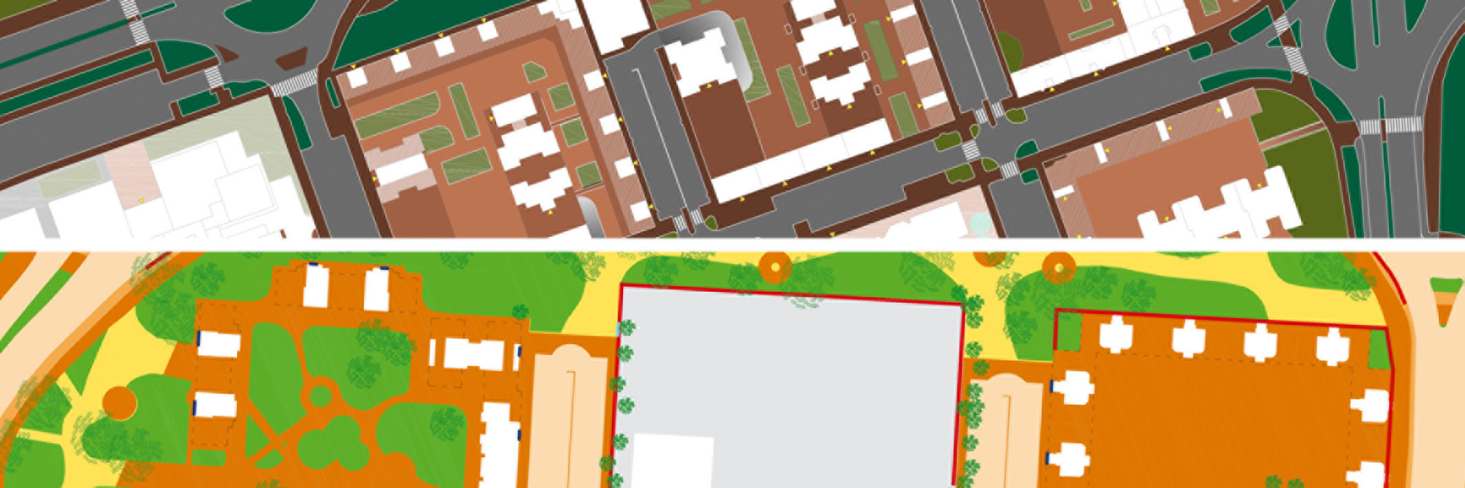 Fragmentos de dos planos del suelo