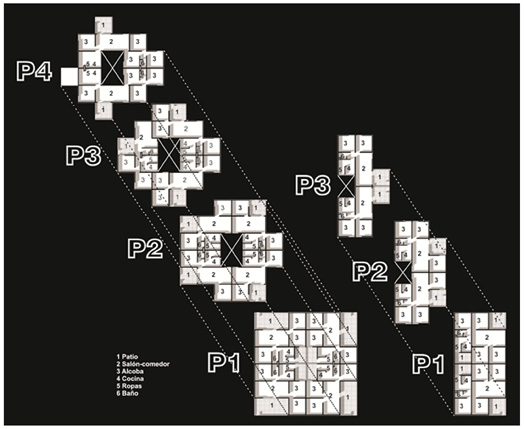 lantas arquitect&oacute;nicas de las viviendas de TE