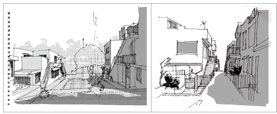 Figura 6. Plazoleta tipo (p3) Figura 7. Callej&oacute;n tipo (c1)