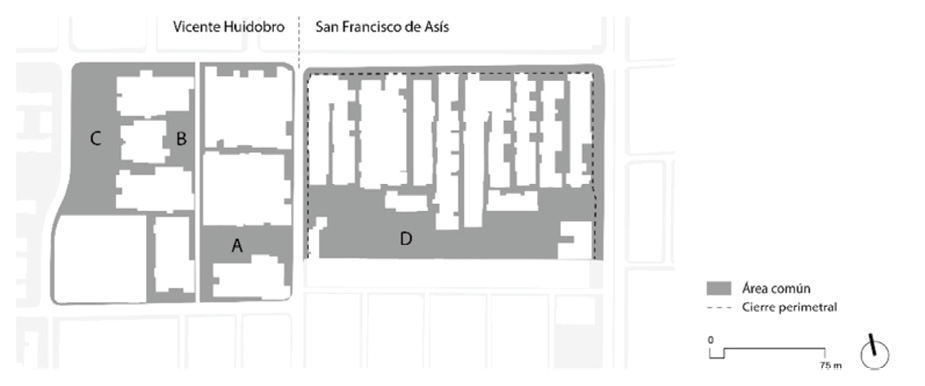 &Aacute;rea com&uacute;n en los conjuntos Vicente Huidobro y San Francisco de As&iacute;s