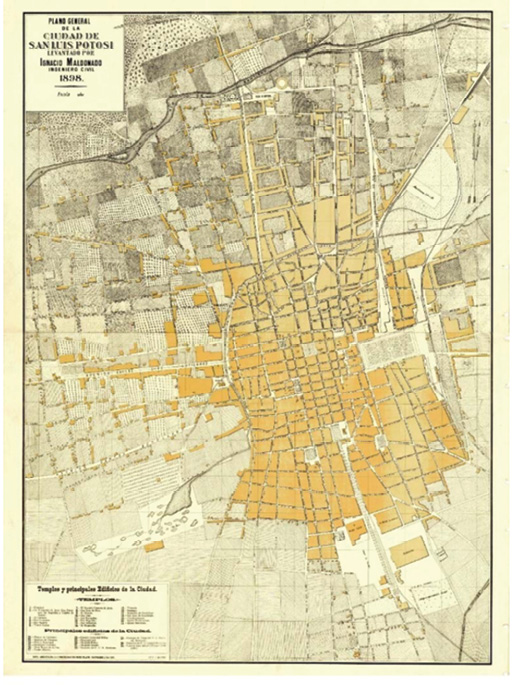 Plano de la ciudad de San Luis Potos&iacute;, 1898