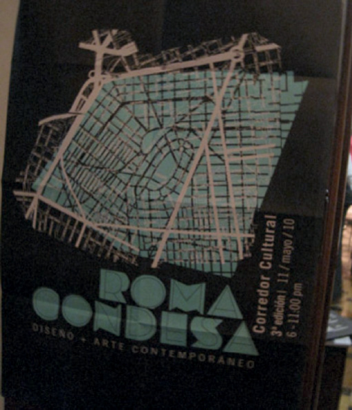 Afiche promocional del corredor cultural de las colonias Roma y Condesa